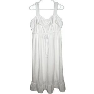 NWT Alyson Parker White Strappy Maxi Dress Size Large